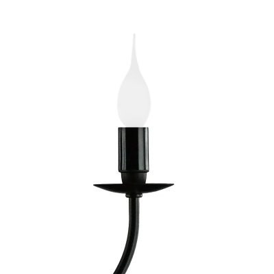 Lámpara de Techo de Metal Negro y 3 Velas | Serie VICTORIA