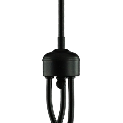 Lámpara de Techo de Metal Negro y 3 Velas | Serie VICTORIA