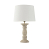 Lámpara de Mesa de Cerámica Beige de 58cm | Serie ROMINA