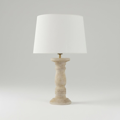 Lámpara de Mesa de Cerámica Beige de 58cm | Serie ROMINA