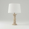 Lámpara de Mesa de Cerámica Beige de 58cm | Serie ROMINA
