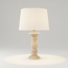 Lámpara de Mesa de Cerámica Beige de 58cm | Serie ROMINA