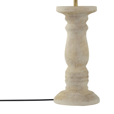 Lámpara de Mesa de Cerámica Beige de 58cm | Serie ROMINA