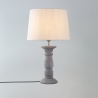 Lámpara de Mesa de Cerámica Beige de 58cm | Serie ROMINA