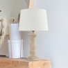 Lámpara de Mesa de Cerámica Beige de 58cm | Serie ROMINA