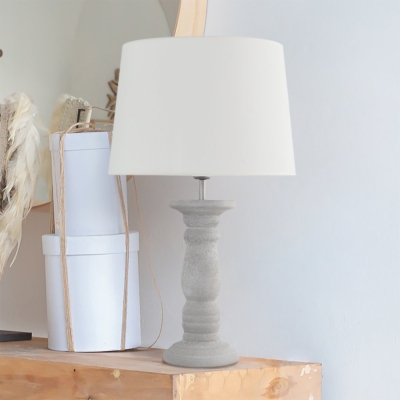 Lámpara de Mesa de Cerámica Beige de 58cm | Serie ROMINA