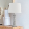 Lámpara de Mesa de Cerámica Beige de 58cm | Serie ROMINA