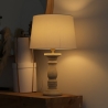 Lámpara de Mesa de Cerámica Beige de 58cm | Serie ROMINA