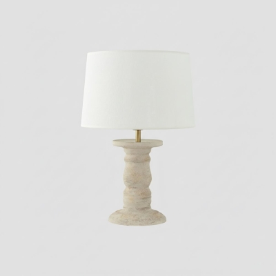 Lámpara de Mesa de Cerámica Beige de 43cm | Serie ROMINA