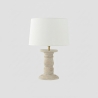 Lámpara de Mesa de Cerámica Beige de 43cm | Serie ROMINA