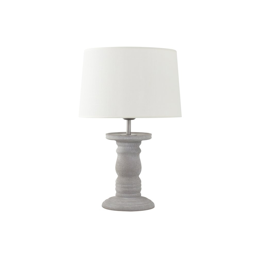 Lámpara de Mesa de Cerámica Beige de 43cm | Serie ROMINA