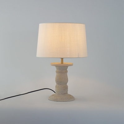 Lámpara de Mesa de Cerámica Beige de 43cm | Serie ROMINA