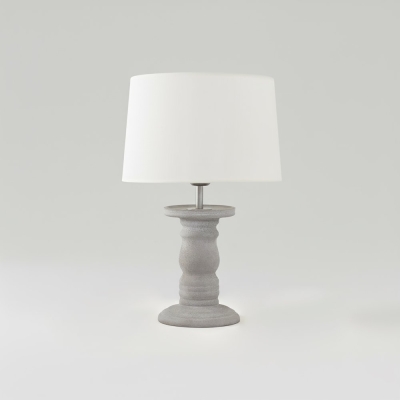 Lámpara de Mesa de Cerámica Beige de 43cm | Serie ROMINA