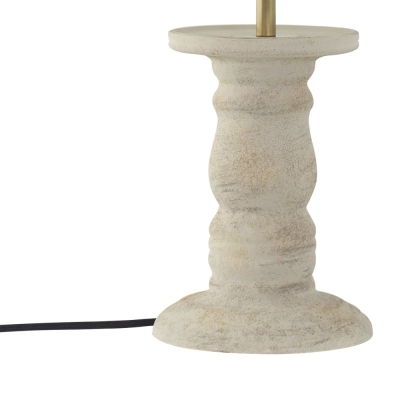 Lámpara de Mesa de Cerámica Beige de 43cm | Serie ROMINA