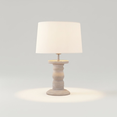 Lámpara de Mesa de Cerámica Beige de 43cm | Serie ROMINA