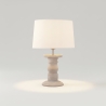 Lámpara de Mesa de Cerámica Beige de 43cm | Serie ROMINA