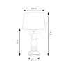 Lámpara de Mesa de Cerámica Beige de 43cm | Serie ROMINA