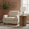 Lámpara de Mesa de Cerámica Beige de 43cm | Serie ROMINA