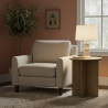 Lámpara de Mesa de Cerámica Beige de 43cm | Serie ROMINA