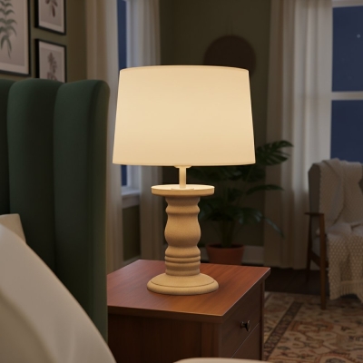 Lámpara de Mesa de Cerámica Beige de 43cm | Serie ROMINA