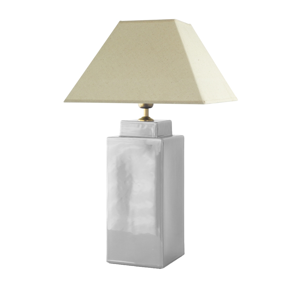 Lámpara de Mesa de Cerámica Beige | Serie ALBA