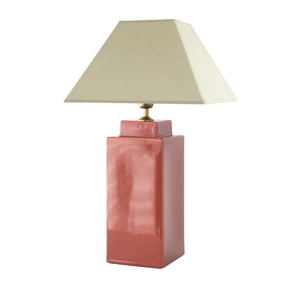 Lámpara de Mesa de Cerámica Beige | Serie ALBA