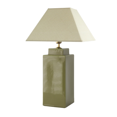 Lámpara de Mesa de Cerámica Beige | Serie ALBA