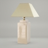 Lámpara de Mesa de Cerámica Beige | Serie ALBA