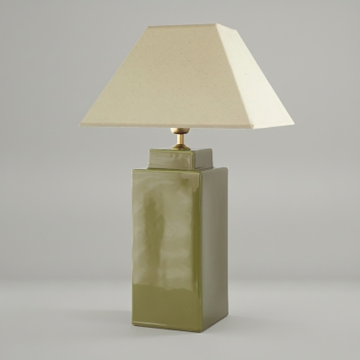 Lámpara de Mesa de Cerámica Beige | Serie ALBA