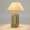 Lámpara de Mesa de Cerámica Beige | Serie ALBA