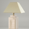 Lámpara de Mesa de Cerámica Beige | Serie ALBA