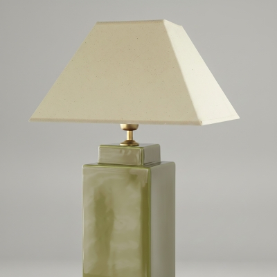 Lámpara de Mesa de Cerámica Beige | Serie ALBA