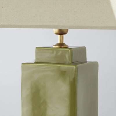 Lámpara de Mesa de Cerámica Beige | Serie ALBA