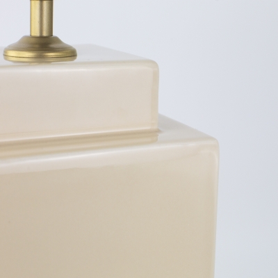 Lámpara de Mesa de Cerámica Beige | Serie ALBA