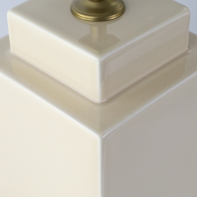 Lámpara de Mesa de Cerámica Beige | Serie ALBA