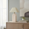 Lámpara de Mesa de Cerámica Beige | Serie ALBA