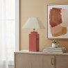 Lámpara de Mesa de Cerámica Beige | Serie ALBA