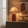 Lámpara de Mesa de Cerámica Beige | Serie ALBA