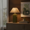 Lámpara de Mesa de Cerámica Beige | Serie ALBA