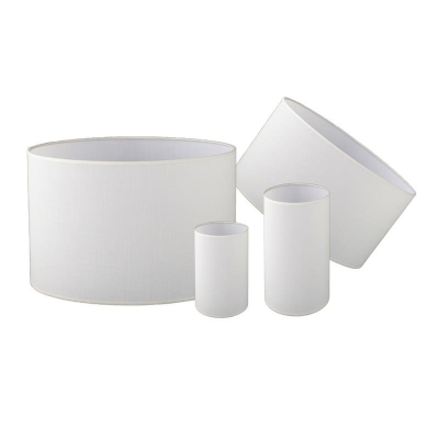 PANTALLA CILINDRICA D15 d15 h12 LINO BASICO BLANCO