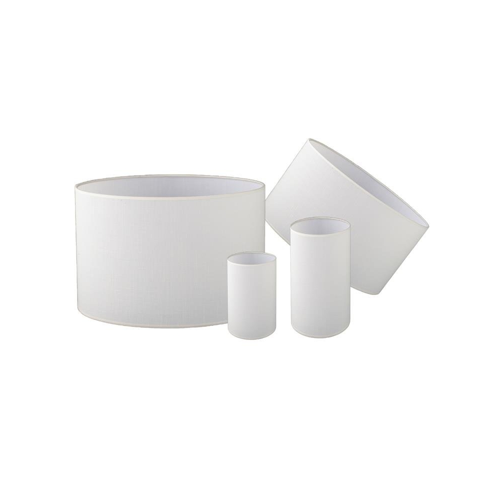 PANTALLA CILINDRICA D15 d15 h12 LINO BASICO BLANCO